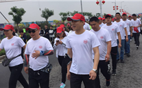 “放松心情，，，，，磨砺意志，，，，，超越自我” 正定公司参加徒步走活动